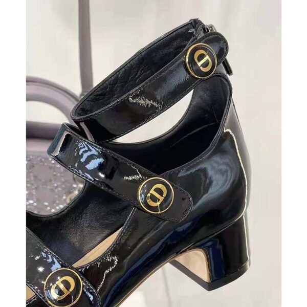 Dior Women Shoes D-Doll Pump Black Shiny Laminated Calfskin (11)