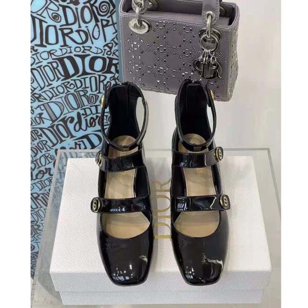 Dior Women Shoes D-Doll Pump Black Shiny Laminated Calfskin (8)