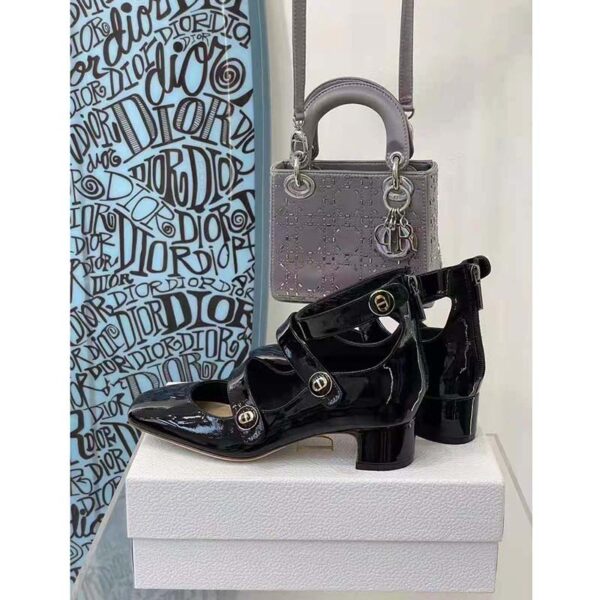 Dior Women Shoes D-Doll Pump Black Shiny Laminated Calfskin (9)