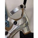 Dior Women Shoes D-Doll Pump Silver-Tone Shiny Laminated Calfskin - Image 10