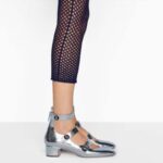 Dior Women Shoes D-Doll Pump Silver-Tone Shiny Laminated Calfskin - Image 11