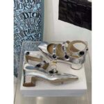 Dior Women Shoes D-Doll Pump Silver-Tone Shiny Laminated Calfskin - Image 2