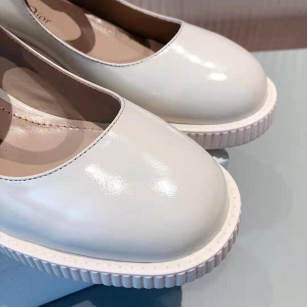 Dior Women Shoes D-Doll Pump White Shiny Calfskin CD Signature (9)
