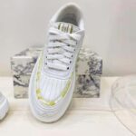 Dior Women Shoes Dior Addict Sneaker French Lime Toile De Jouy Technical Fabric - Image 3