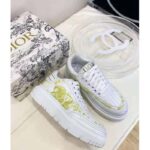 Dior Women Shoes Dior Addict Sneaker French Lime Toile De Jouy Technical Fabric - Image 7