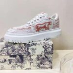 Dior Women Shoes Dior Addict Sneaker Raspberry Toile De Jouy Technical Fabric - Imagen 4