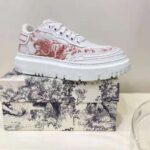 Dior Women Shoes Dior Addict Sneaker Raspberry Toile De Jouy Technical Fabric - Imagen 2