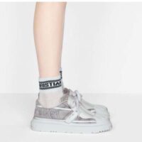 Dior Women Shoes Dior-ID Sneaker Gray Reflective Technical Fabric