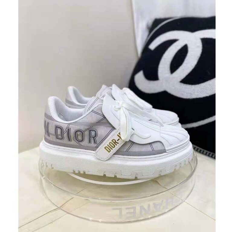 Dior Women Shoes DiorID Sneaker Gray Reflective Technical Fabric LULUX