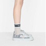 Dior Women Shoes Dior-ID Sneaker White and French Blue Technical Fabric - Image 11