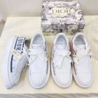 Dior Women Shoes Dior-ID Sneaker White and French Blue Technical Fabric