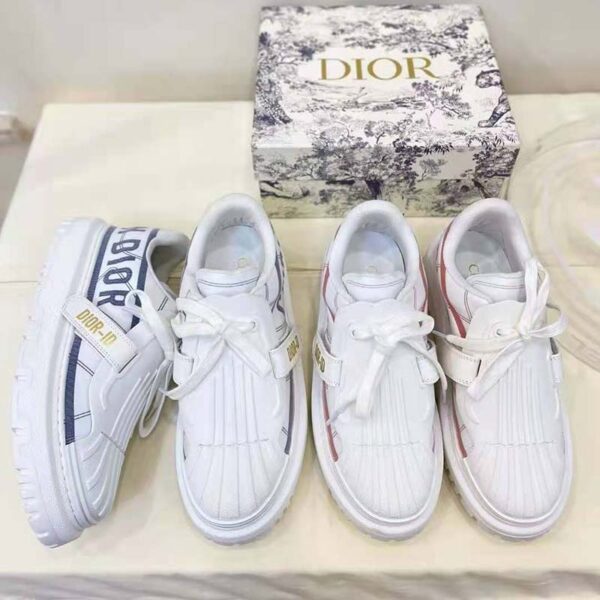 Dior Women Shoes Dior-ID Sneaker White and French Blue Technical Fabric (7)