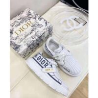 Dior Women Shoes Dior-ID Sneaker White and French Blue Technical Fabric