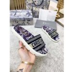 Dior Women Shoes Dway Slide Deep Blue Toile De Jouy Reverse Embroidered Cotton - Image 3