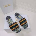 Dior Women Shoes Dway Slide Multicolor Dior Zodiac Embroidered Cotton - Image 3