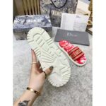 Dior Women Shoes Dway Slide Raspberry Toile De Jouy Reverse Embroidered Cotton - Imagen 6