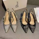 Dior Women Shoes J'Adior Slingback Pump Deep Blue Toile De Jouy Reverse Embroidered Cotton - Bild 7