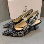 Dior Women Shoes J'Adior Slingback Pump Deep Blue Toile De Jouy Reverse Embroidered Cotton - Bild 4