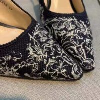 Dior Women Shoes J’Adior Slingback Pump Deep Blue Toile De Jouy Reverse Embroidered Cotton