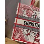 Dior Women Small Dior Book Tote Bag Red White D-Royaume D'Amour Embroidery - Bild 8