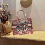 Dior Women Small Dior Book Tote Bag Red White D-Royaume D'Amour Embroidery - Bild 3