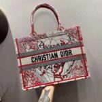 Dior Women Small Dior Book Tote Bag Red White D-Royaume D'Amour Embroidery - Bild 6