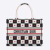 Dior Women Small Dioramour Dior Book Tote Black White Red D-Chess Heart Embroidery