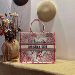 Dior Women Small Dioramour Dior Book Tote Red White D-Royaume D'Amour Embroidery - Image 4