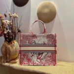 Dior Women Small Dioramour Dior Book Tote Red White D-Royaume D'Amour Embroidery - Image 5