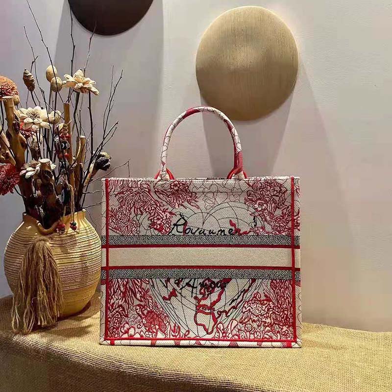 Christian Dior Red, White & Black Canvas Dioramour Je T'aime Small Book Tote,  2019 Available For Immediate Sale At Sotheby's