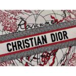Dior Women Small Dioramour Dior Book Tote Red White D-Royaume D'Amour Embroidery - Image 9