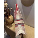 Dior Women Small Dioramour Dior Book Tote Red White D-Royaume D'Amour Embroidery - Image 7