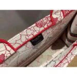 Dior Women Small Dioramour Dior Book Tote Red White D-Royaume D'Amour Embroidery - Image 8