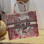 Dior Women Small Dioramour Dior Book Tote Red White D-Royaume D'Amour Embroidery - Image 2