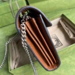 Gucci GG Unisex Dionysus Mini Chain Bag Dark Blue Ivory Eco Washed Organic GG Jacquard Denim - Imagen 5