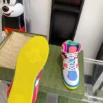 Gucci GG Unisex Gucci Basket Sneaker Blue and Grey Mesh Rubber Interlocking G Patch - Bild 9