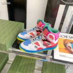 Gucci GG Unisex Gucci Basket Sneaker Blue and Grey Mesh Rubber Interlocking G Patch - Bild 4