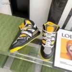 Gucci GG Unisex Gucci Basket Sneaker Grey Mesh Rubber Interlocking G Patch Reflective Trim - immagine 5