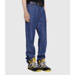 Gucci GG Unisex Gucci Basket Sneaker Grey Mesh Rubber Interlocking G Patch Reflective Trim - immagine 11