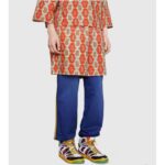 Gucci GG Unisex Gucci Basket Sneaker Red Mesh Rubber Interlocking G Patch Reflective Trim – Image 11