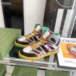 Gucci GG Unisex Gucci Basket Sneaker Red Mesh Rubber Interlocking G Patch Reflective Trim – Image 3