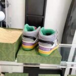 Gucci GG Unisex Gucci Basket Sneaker Red Mesh Rubber Interlocking G Patch Reflective Trim – Image 6