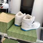 Gucci GG Unisex Gucci Basket Sneaker White Demetra Rubber Interlocking G Patch - Image 7