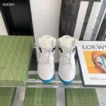 Gucci GG Unisex Gucci Basket Sneaker White Demetra Rubber Interlocking G Patch - Image 3