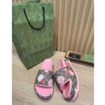 Gucci GG Women Gucci Les Pommes Sandal Beige and Ebony GG Supreme Canvas - Image 9