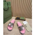 Gucci GG Women Gucci Les Pommes Sandal Beige and Ebony GG Supreme Canvas - Image 5