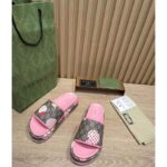 Gucci GG Women Gucci Les Pommes Sandal Beige and Ebony GG Supreme Canvas - Image 6