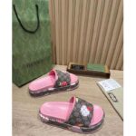 Gucci GG Women Gucci Les Pommes Sandal Beige and Ebony GG Supreme Canvas - Image 2