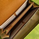 Gucci GG Unisex Jackie 1961 Chain Wallet Dark Blue Ivory Eco Washed Organic GG Jacquard Denim – Bild 9