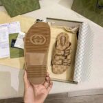 Gucci GG Unisex Slide Sandal with Straps Beige and Ebony Original GG Canvas - Imagen 9